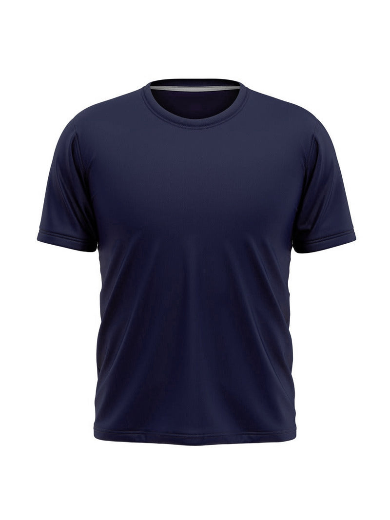 NXT Single Jersey Crew Neck Tee Shirt For Men-Dark Blue-BE16798