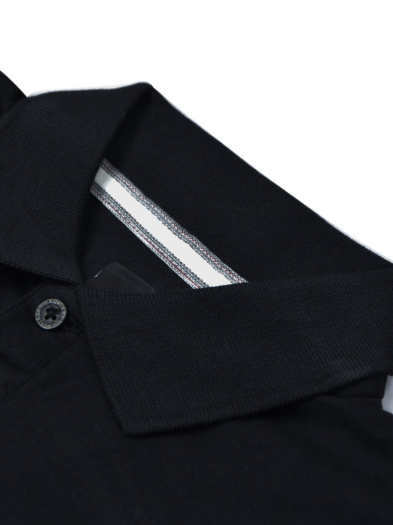 Quick Silver Single Jersey Half Sleeve Polo For Men-Black-RT809