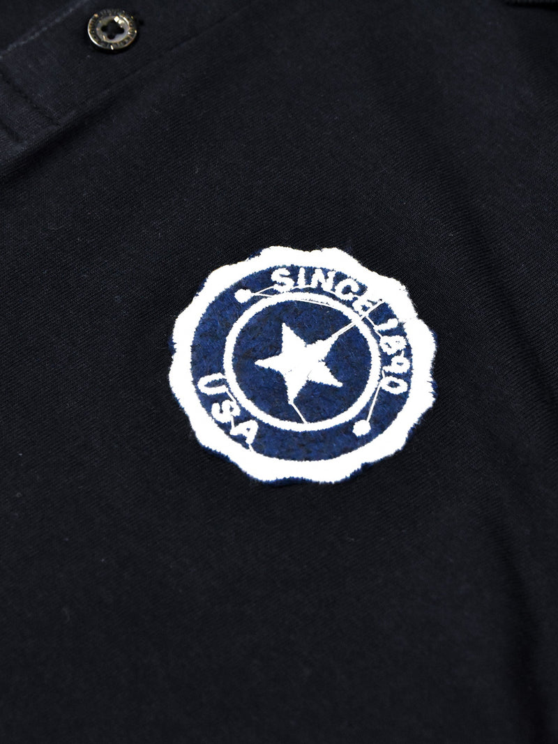 Quick Silver Single Jersey Half Sleeve Polo For Men-Black-RT809