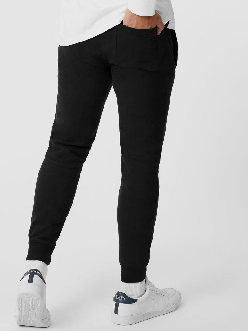 Uncle Sam Slim Fit Terry Fleece Jogger Trouser For Men-Black-BR14741