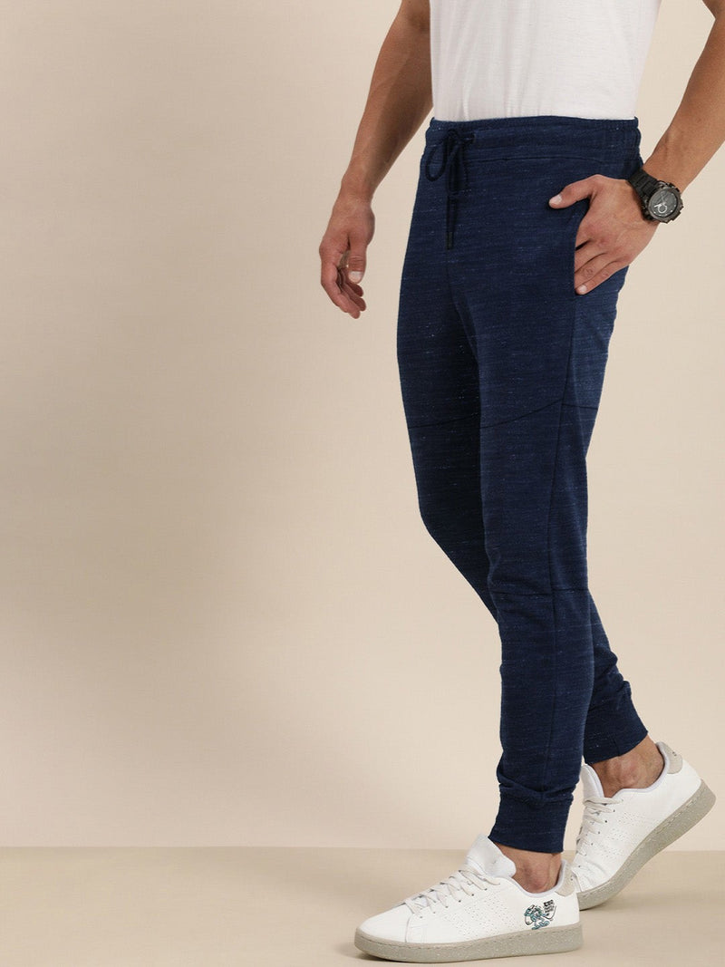 Next Slim Fit Terry Fleece Trouser For Men-Navy Melange-BR14748
