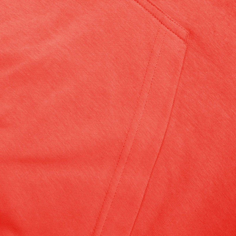 NK Fleece Short Sleeve Hoodie For Ladies-Dark Coral Orange-SP4551