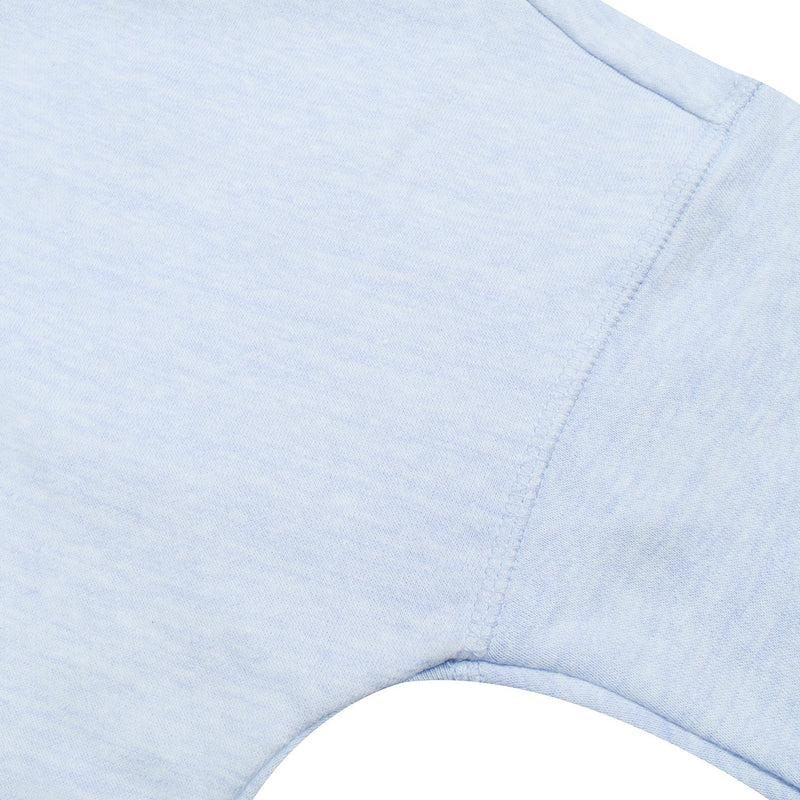 NYC Polo Fleece Cowl Neck Hoodie For Ladies-Sky Blue Melange-BE13721