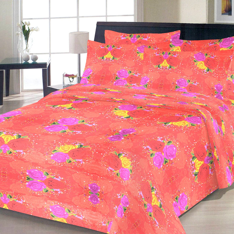 Ego Collection 5D Premium Double Bed Sheet & Pillow Set-BE14107
