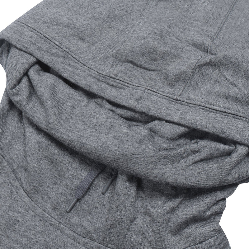 P&B Fleece Pullover Hoodie For Men-Charcoal Melange With Black Panel-BE13699