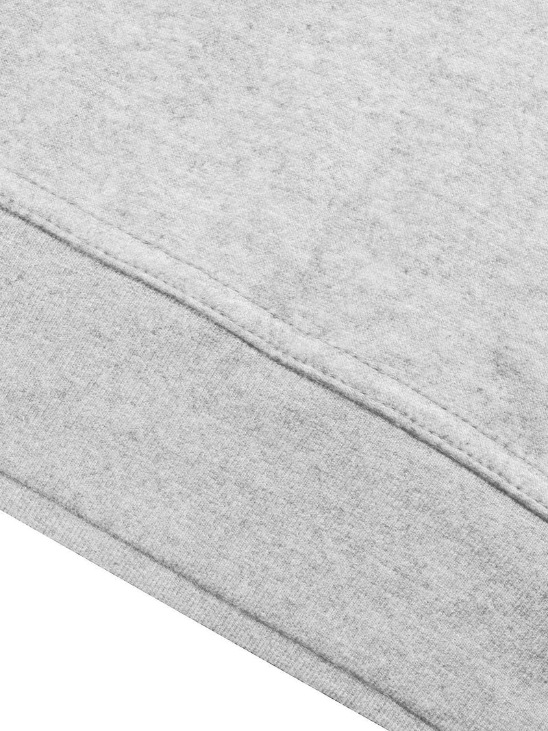P&B Fleece Pullover Hoodie For Men-Grey Melange With Navy Panel-RT2156