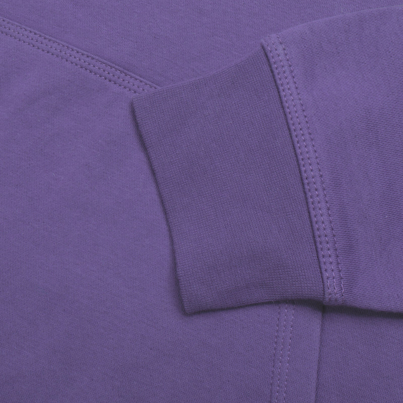 RB Fleece Pullover Hoodie For Men-Light Purple with White Embroidery-BE13182