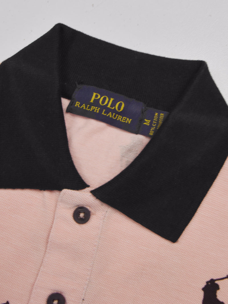 Summer Polo Shirt For Men-Light Pink Melange-AN4021