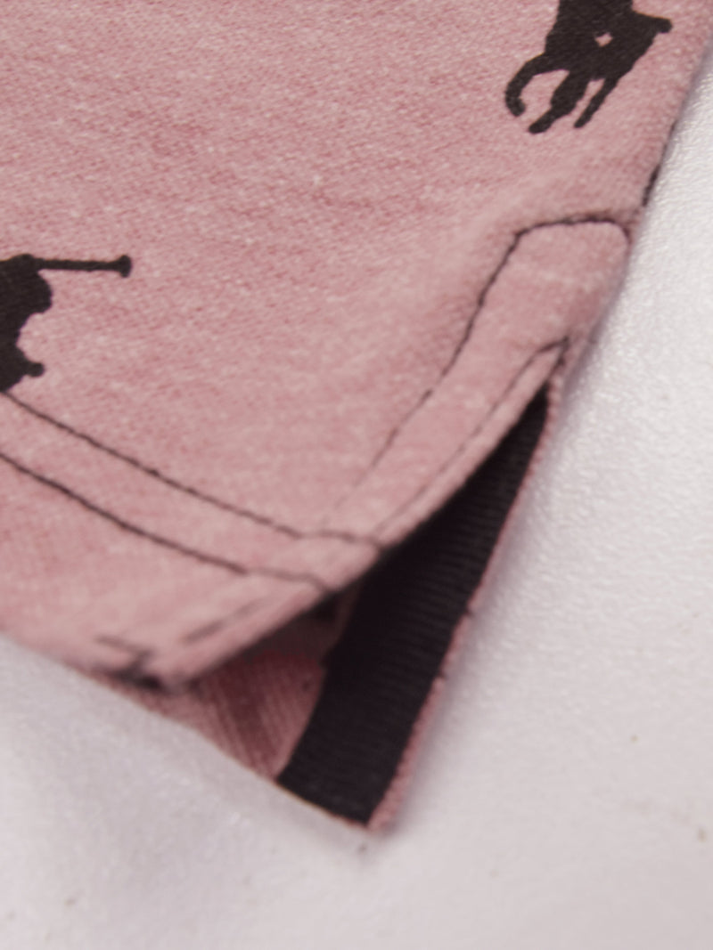 Summer Polo Shirt For Men-Pink Melange-AN3972